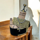 جمبيه عزيري مقلد طبق الاصل صيفاني حزام يدوي جلد عسيب ماربي صافي حروف مطلي ذهب سله  ستيل تقط المسمار مبسم فضه خالص