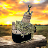 جمبيه عزيري مقلد طبق الاصل صيفاني حزام يدوي جلد عسيب ماربي صافي حروف مطلي ذهب سله  ستيل تقط المسمار مبسم فضه خالص