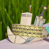 جمبية عزيري صيفاني مقلد طبق الاصل عسيب حاشدي منقش حروف مطلي ذهب نصله ستيل منقوش حزام كبسي شغل يد مع خنجر خلفي فضه