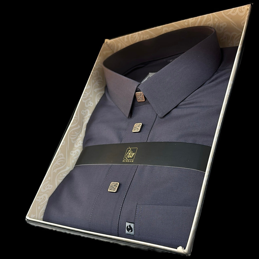 ثوب هندام رجالي لون بنفسجي فاتح فخم hindam men thobe premium quality