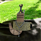 جمبيه عزيري مقلد طبق الاصل صيفاني حزام يدوي جلد عسيب ماربي صافي حروف مطلي ذهب سله  ستيل تقط المسمار مبسم فضه خالص