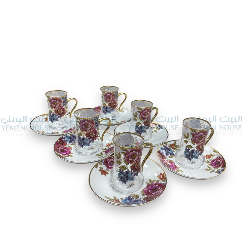 طقم كاسات شاي Tea Cups and Saucers Set