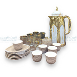 طقم  كاسات شاي مع طقم كاسات قهوة وثلاجة Tea and Coffee Set with Flask