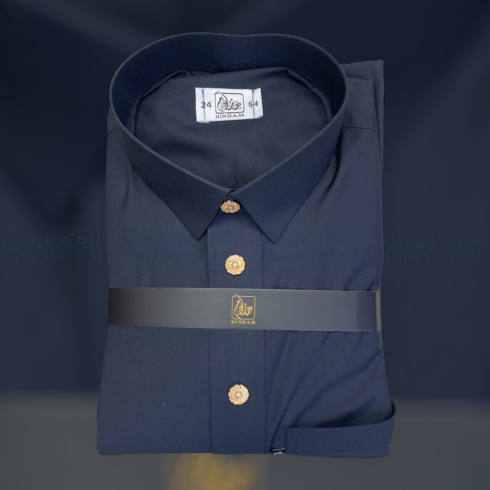 ثوب هندام رجالي فاخر لون كحلي غامق premium quality men thobe hindam