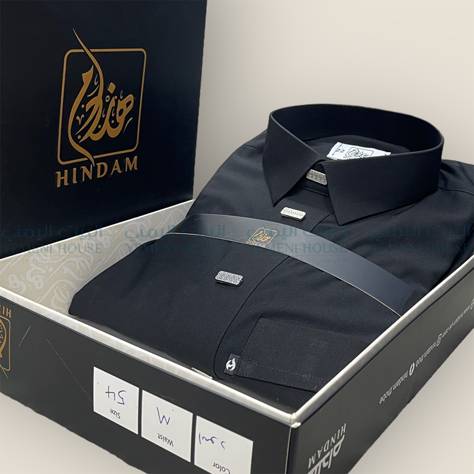 ثوب هندام رجالي فاخر اسود premium quality men thobe hindam