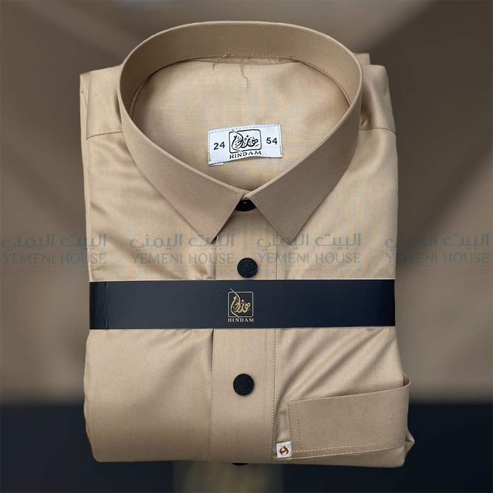 ثوب هندام رجالي فاخر لون بيج ذهبي premium quality men thobe hindam