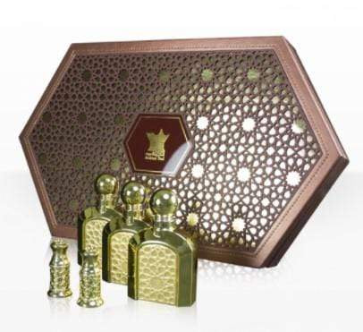 Royal brown gift box from Arabian oud الطقم الملكي البني من العربيه للعود