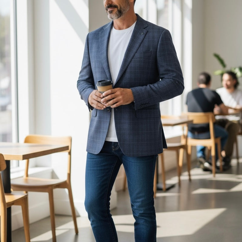 كوت رجالي لون كحلي