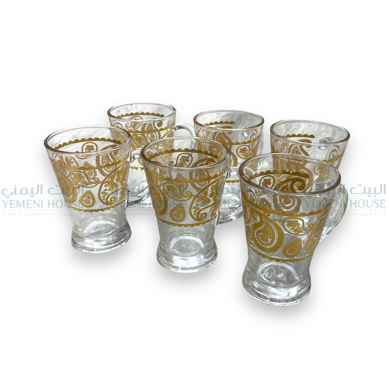 Golden Tea Cups كاسات شاي 6