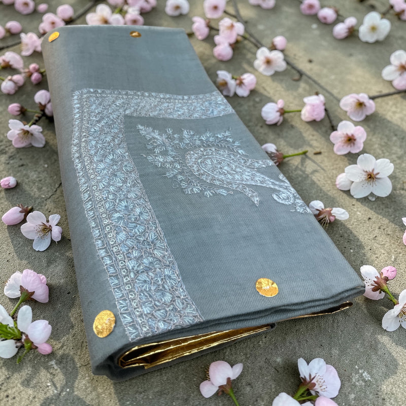 شال صوف كشميري باشمينا درجه اولى  premium quality Kashmiri shawl pashmina