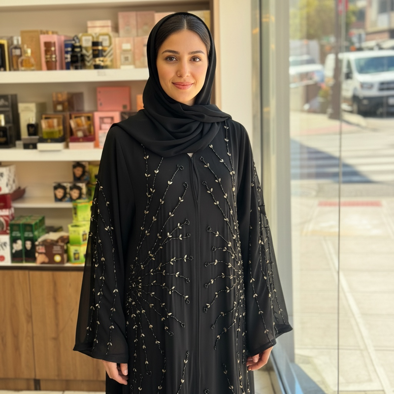 عبايه نسائيه مطرزه فاخره من اليمن