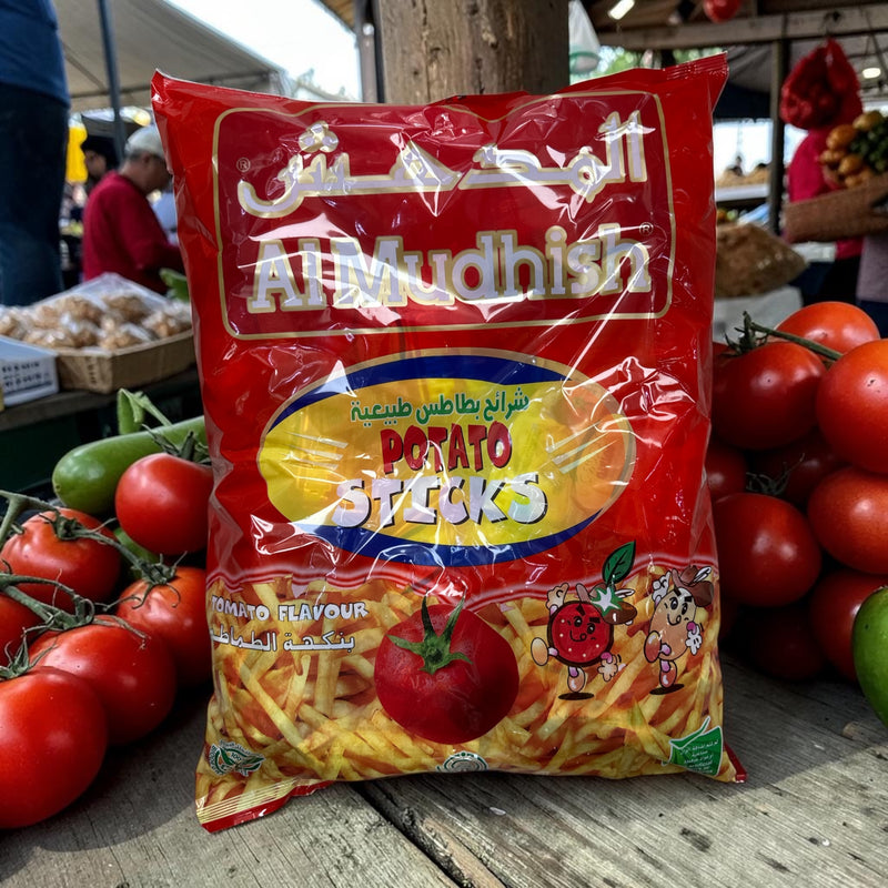 شرايح المدهش بكهك الطماطم potato sticks, tomato flavor
