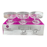 طقم كاسات الايسكريم زجاجي ٦ كاسات