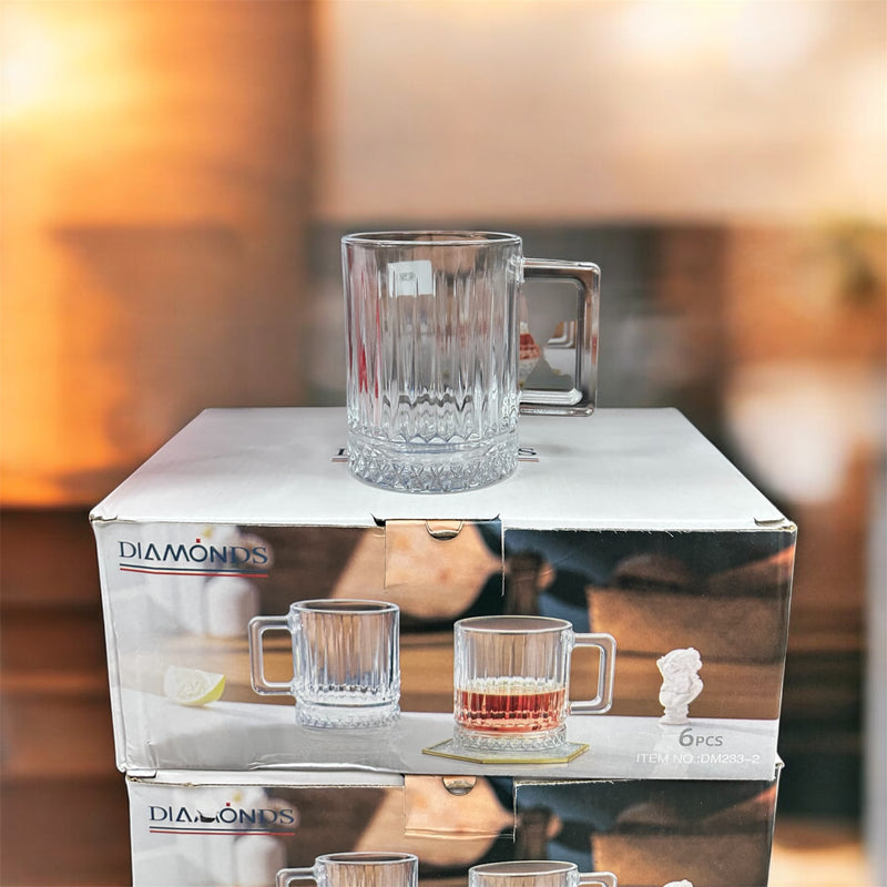 Tea cups with a handle 6 pieces كاسات الشاهي ٦ حبات