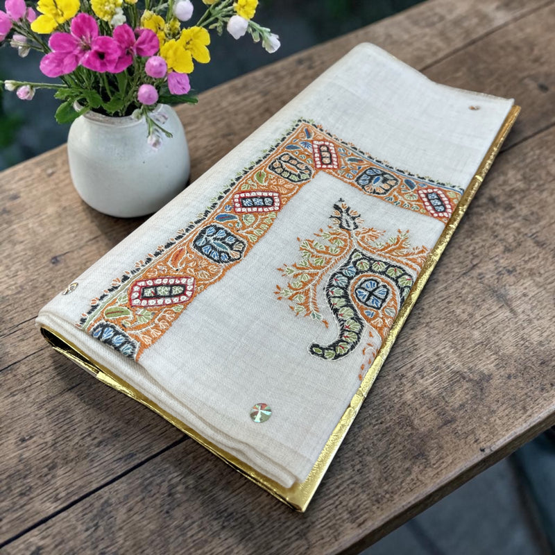 شال صوف كشميري باشمينا درجة أولى Premium Quality Pashmina Kashmiri Shal