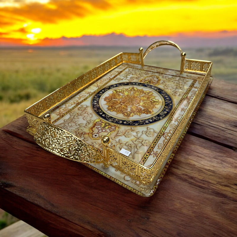 صحن ضيافه ذهبي فاخر