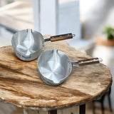 طقم طناجر العصيد ٢ حجم وسط  milk pan 2 set medium