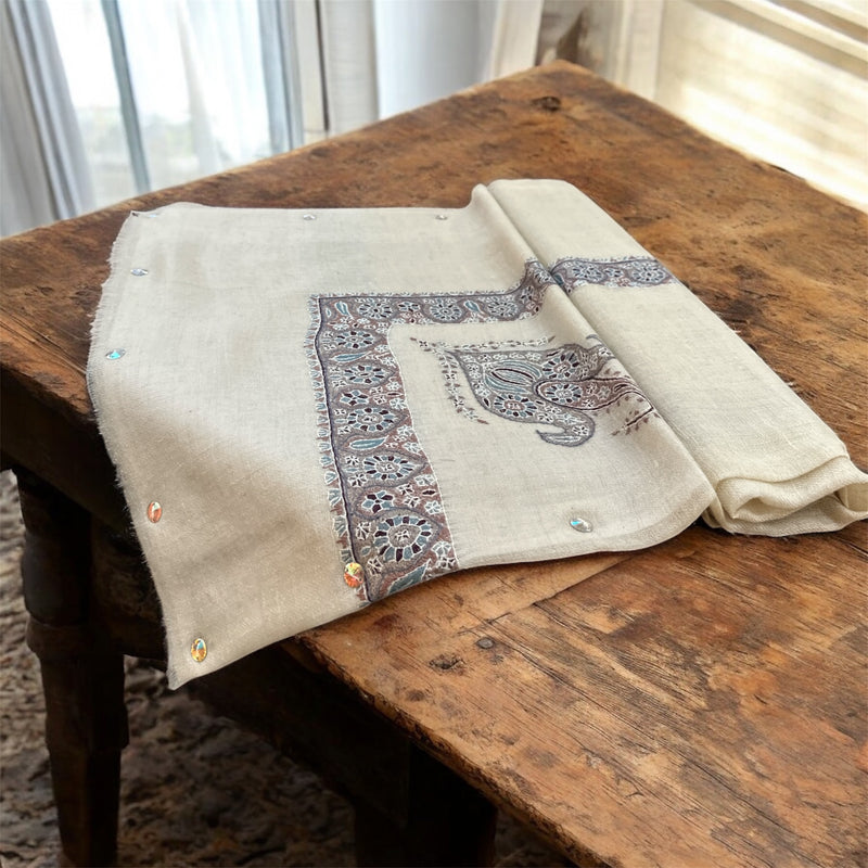 Premium KashmirI shawl pashmina شال صوف كشميري باشمينا درجة أولى