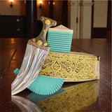 جمبيه عزيري شبيه الصيفاني طبق الاصل حروف ملبس ذهب مبسم فضه عسيب حاشدي نصله ستيل تقط المسمار ابو عمدان حزام عمل يدودي اصلي