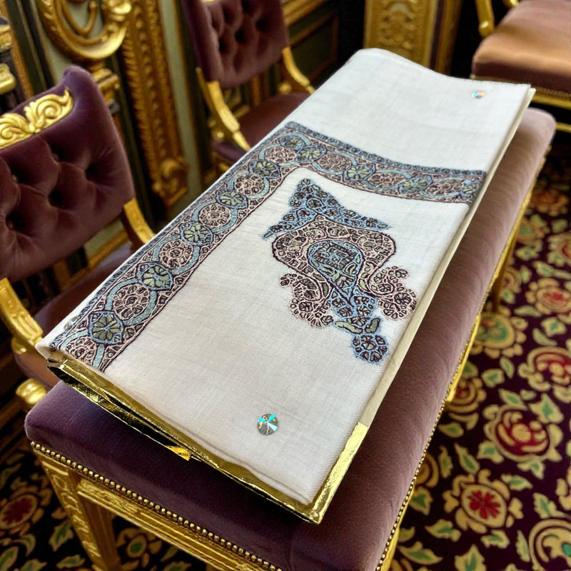 شال صوف كشميري سوبر باشمينا vip درجه اولى premium quality Kashmiri pashmina shal