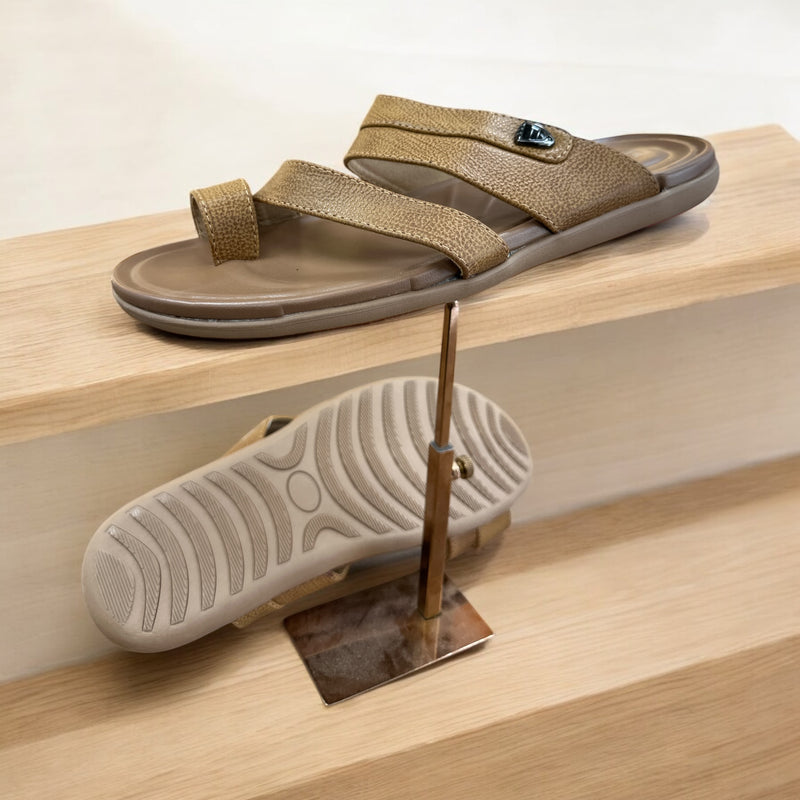 صندل رجالي جلد طبيعي ابو صباع