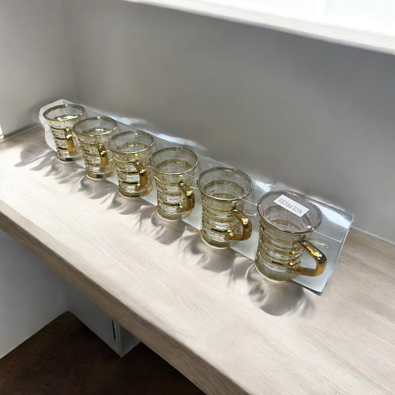 طقم كاسات الشاي مذهب Turkish tea set