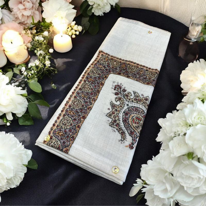 شال صوف كشميري سوبر باشمينا درجه اولى premium quality Kashmiri pashmina shal