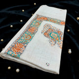 ‏شال صوف كشميري باشمينا لون كحلي باشمينا درجه اولى premium quality Kashmiri pashmina shawl