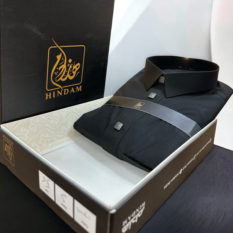 ثوب هندام رجالي فاخر اسود premium quality men thobe hindam