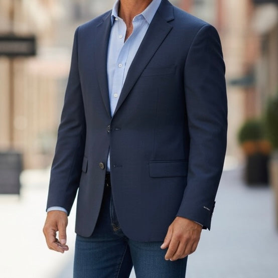 كوت رجالي فاخر لون كحلي غامق