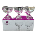 طقم كاسات الايسكريم زجاجي ٦ كاسات