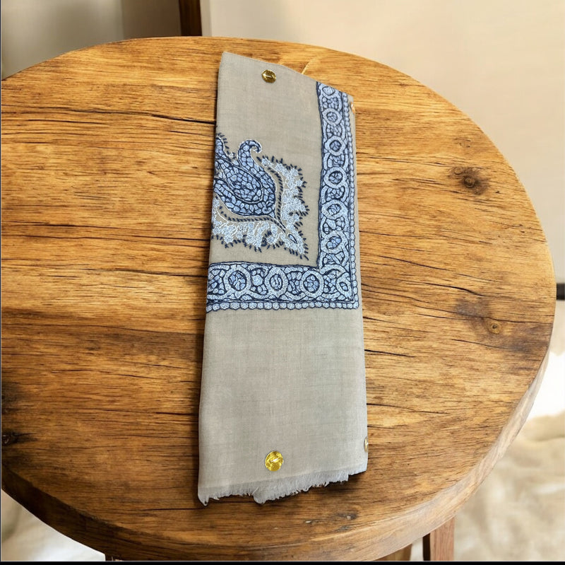شال صوف كشميري باشمينا درجة أولى Premium Quality Pashmina Kashmiri Shal