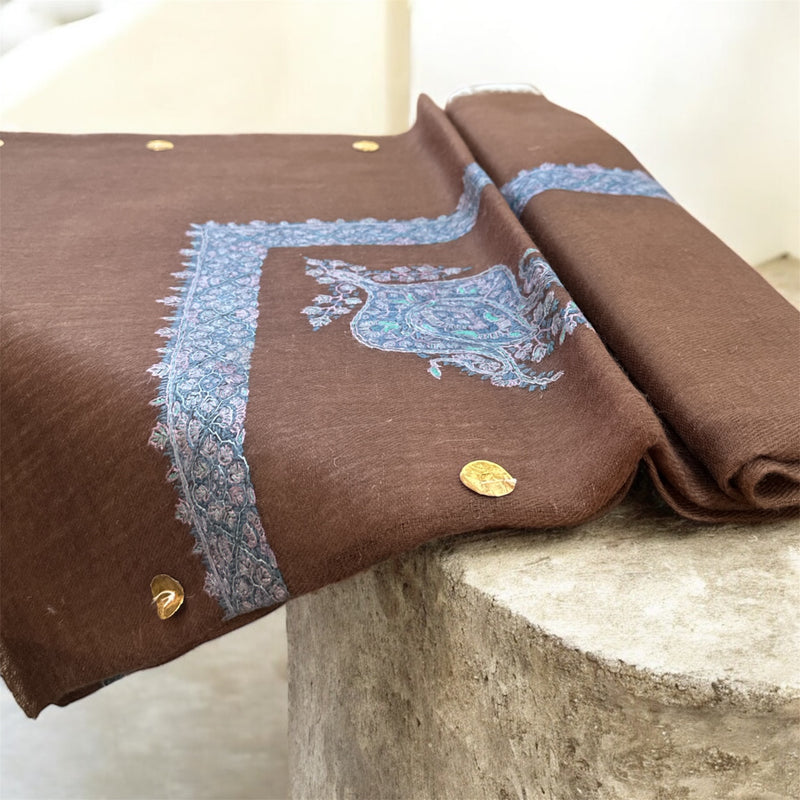 ‏شال صوف سوبر باشمينا كشميري درجة أولى Kashmir premium pashmina wool shawl