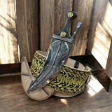 جمبيه عزيري شبيه الصيفاني طبق الاصل حزام شغل يد حروف ملبس ذهب مبسم فضة نصله ستيل