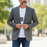 كوت رجالي فاخر لون رمادي غامق