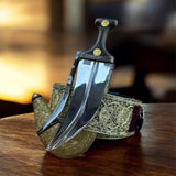 جمبية عزيري صيفاني مقلد طبق الأصل  حزام يد سله ستيل تقد المسمار  حروف مطلي ذهب عسيب نحاس مع خنجر فضه