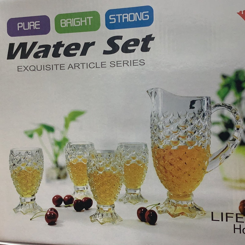 طقم كاسات عصير زجاجي مع الجاك