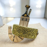 جمبية عزيري اصلي صيفاني مقلد حزام شغل يد عسيب بكسلي منقش طنب مبسم فضه حرف مطلي ذهب مع خنجر خلفي فضه عقيق