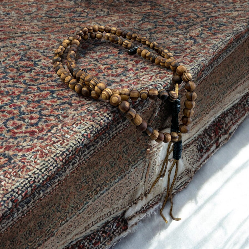 Wooden Islamic prayer beads مسبحة إسلامية خشبية 100 حبة