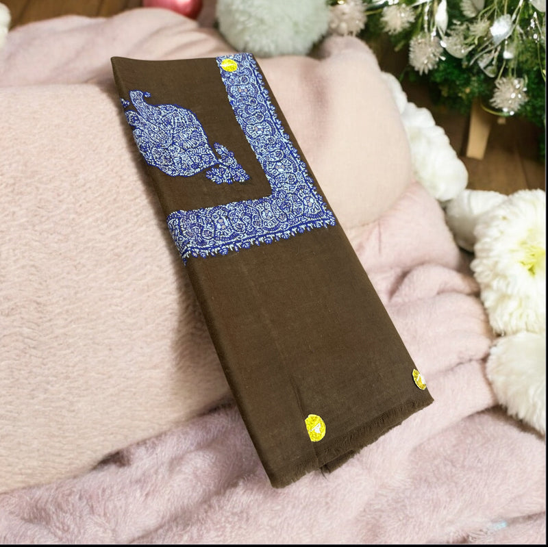 شال صوف كشميري باشمينا درجة أولى Premium Quality Pashmina Kashmiri Shal