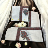 طقم العريس الشال مع الدسمال (اللحفه)  صوف كشميري باشمينا Kashmiri groom set pashmina