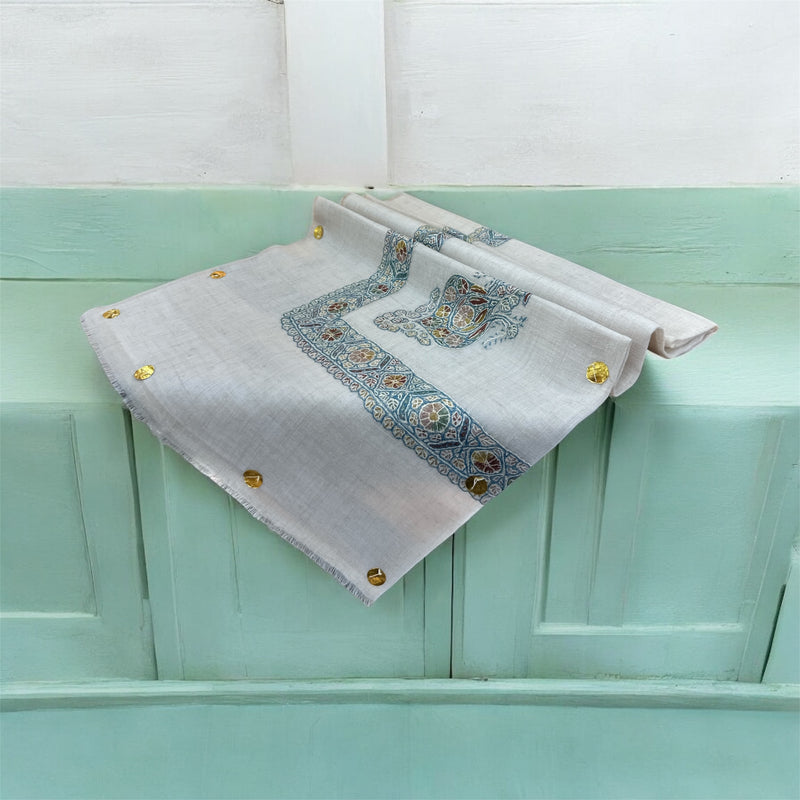 شال صوف كشميري باشمينا درجة أولى Premium Quality Pashmina Kashmiri Shal