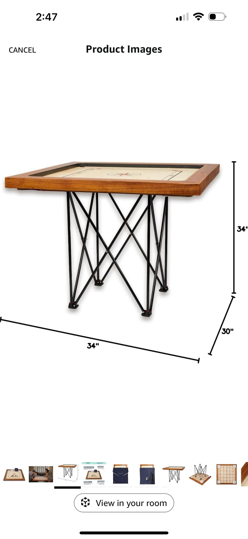 Karom Board with Pieces لعبة كيرم