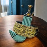 جمبيه عزيري شبيه الصيفاني طبق الاصل حزام يدوي كبسي ملون حروف مطلي ذهب نصله ستيل تقط المسمار  مبسم فضه خالص