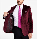 كوت قطيفه (شامواه) لون كبدي فخم burgundy blazer for men velvet