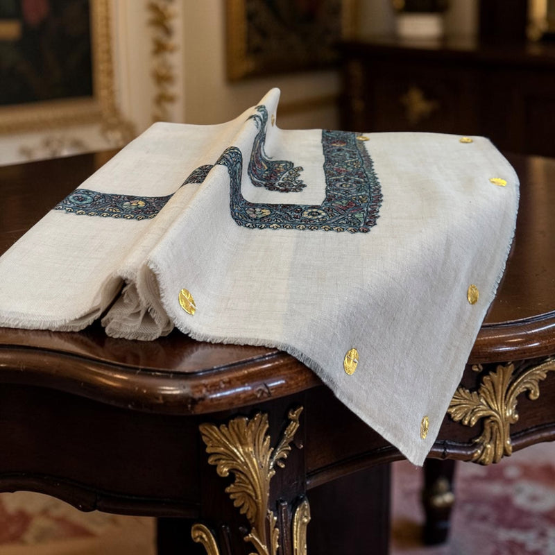 شال صوف كشميري باشمينا درجة أولى Premium Quality Pashmina Kashmiri Shal