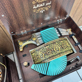 جمبيه عزيري شبيه الصيفاني طبق الأصل حروف ملبس ذهب مبسم فضه ماربي عسيب محكل بكيلي حزام فرني عمل يدوي مع الشبريه