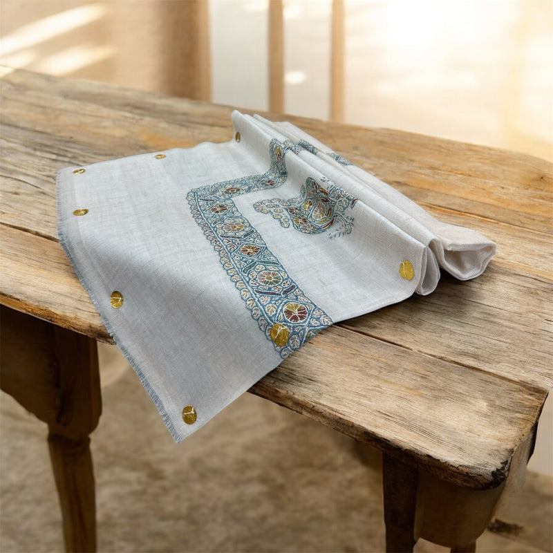 شال صوف كشميري باشمينا درجة أولى Premium Quality Pashmina Kashmiri Shal