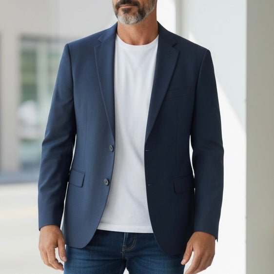 كوت رجالي فاخر لون كحلي غامق