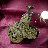 جمبية عزيري تفصيل خاص صيفاني مقلد طبق الاصل حزام شغل يدوي عسيب ملكي ذهبي  مبسم فضه حروف ذهب مع خنجر خلفي نجراني نصله ستيل ابو عمدان  تقط المسمار